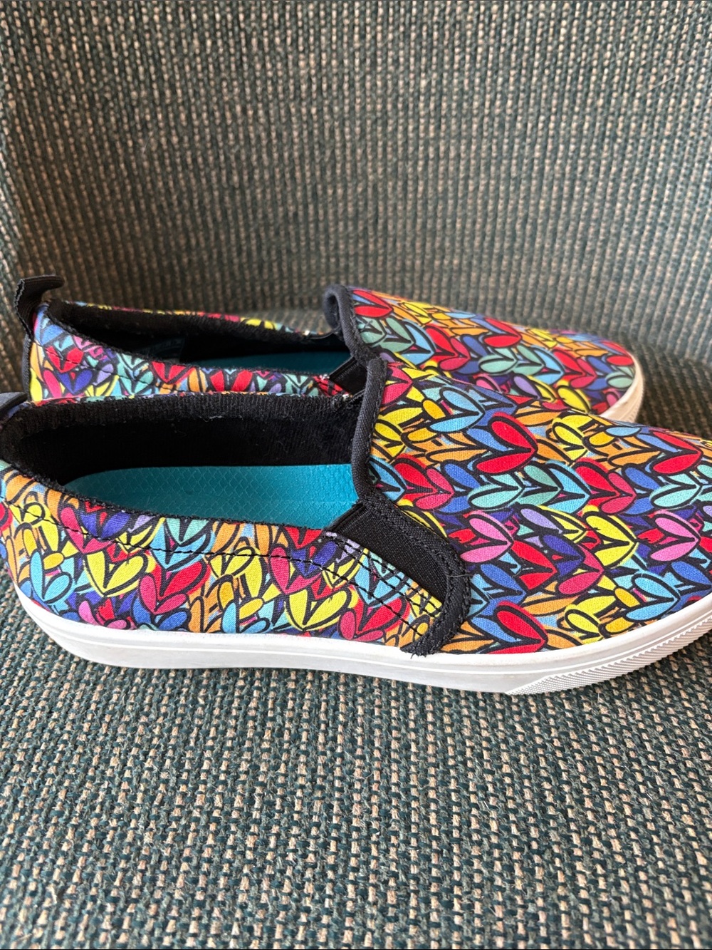 Skechers Women's Slip-On Espadrilles in Multicolor Heart Print - Picture 2 of 5